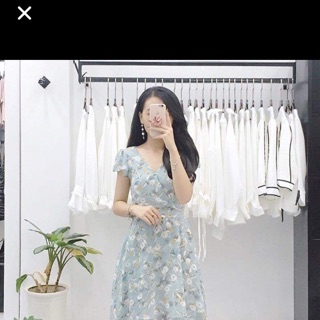 Đầm lụa Hoạ tiết