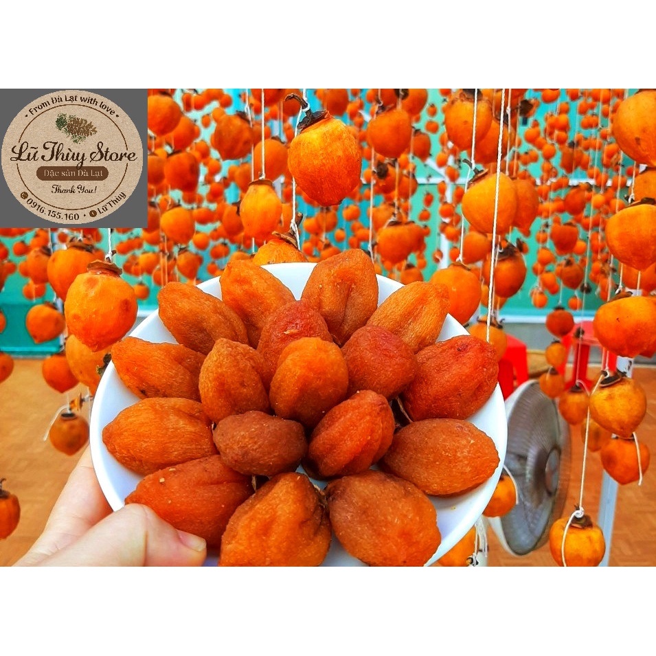 hồng treo gió Đà Lạt công nghệ Nhật Bản ( túi zip hút chân không 500g ) | BigBuy360 - bigbuy360.vn