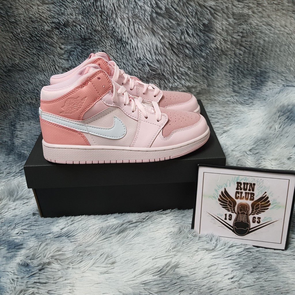 [Ảnh thật + VIDEO] giầy thể thao Air Jordan 1 Mid "Digital Pink" hồng cổ cao  thời trang nữ | BigBuy360 - bigbuy360.vn