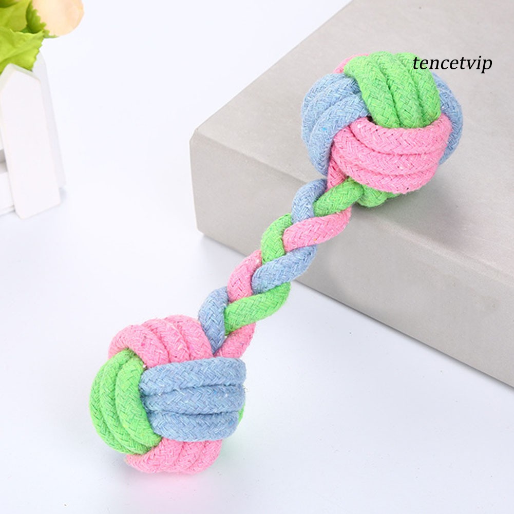 Đồ chơi gặm răng kiểu dáng dây tết nhiều màu sắc thú vị chuyên dùng cho thú cưng