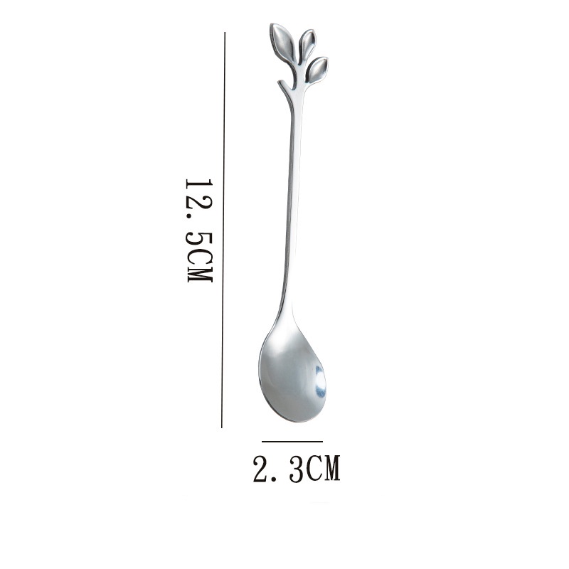 thìa, muỗng hình lá mạ vàng cao cấp