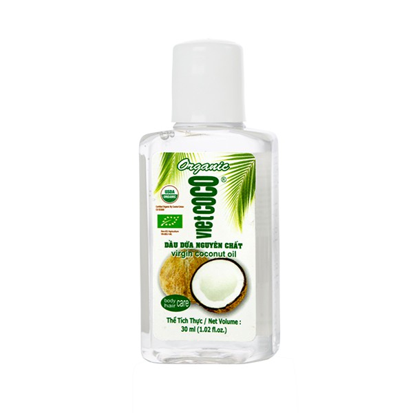 Dầu dừa hữu cơ ép lạnh Vietcoco 30ml