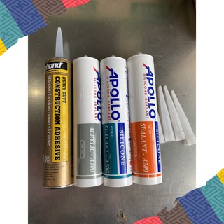 Keo silicon Apolo A100,A200,A500, keo tybon chuyên dán bề mặt dung tích 300ml