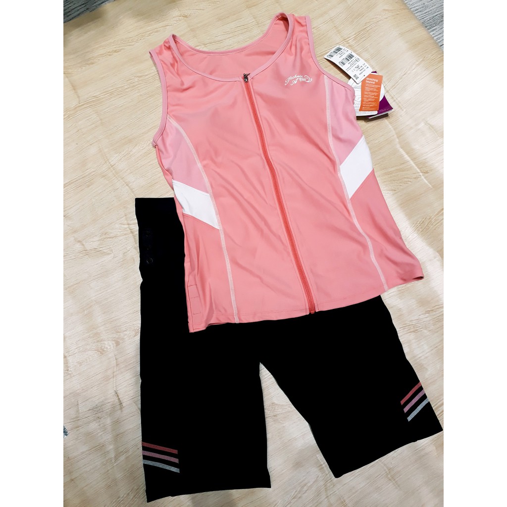Đồ Bơi Bộ Nữ Người Lớn- Kiểu Dáng Sport Màu Hồng Siêu Đẹp- Nhập Khẩu Hàn Quốc