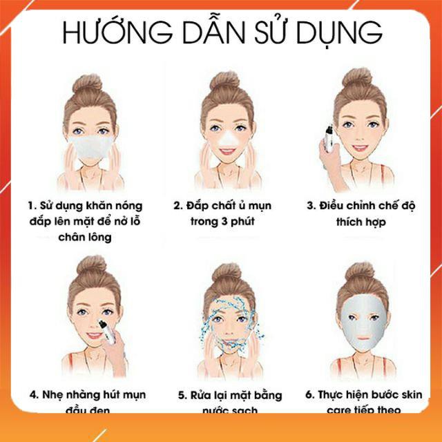 Máy Hút Mụn [FREE SHIP] Đầu Đen Dầu Bã Nhờn Mini Cầm Tay Chính Hãng