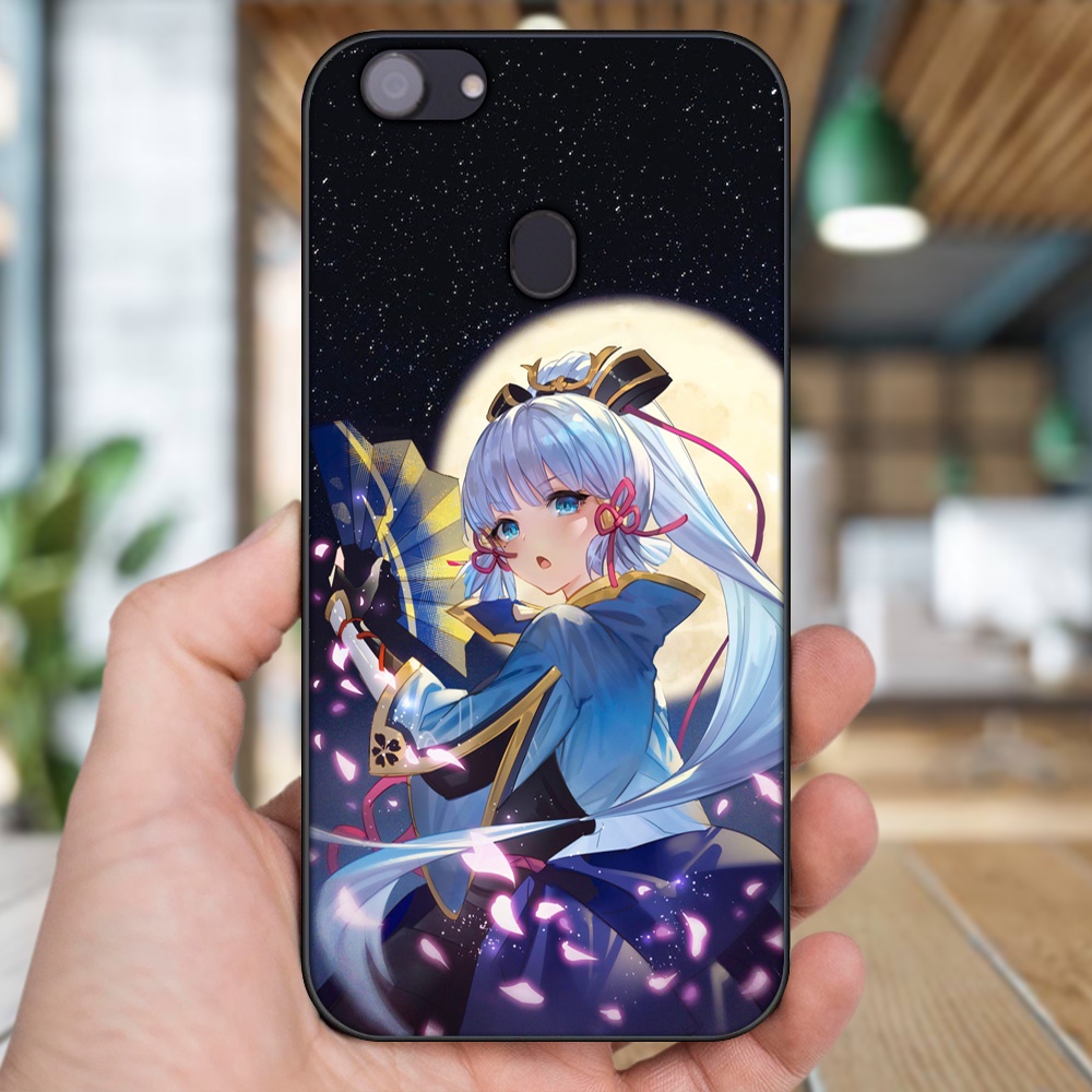 Ốp lưng Oppo F5, F5 Youth, F7 viền đen in hình Ayaka Genshin Impact