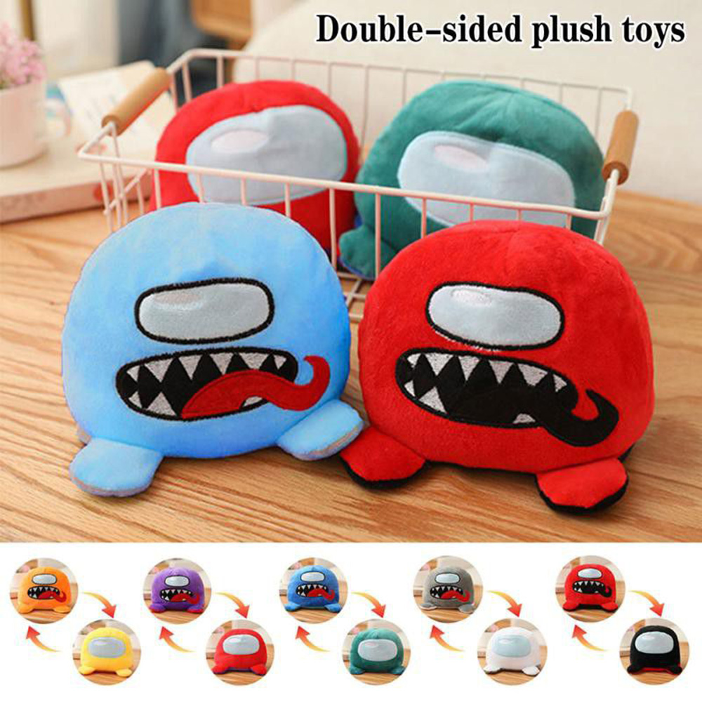 USNOW 1pc Among Us Plush Toy Birthday Gifts Double-Sided Plush Doll Plushie Pulpo Reversible Anime Kids Toys Kawaii Stuffed Animals Doll