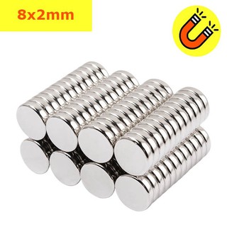 Nam châm viên vĩnh cửu D 8x2mm