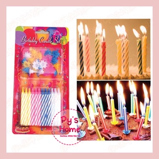 🌈🎉🎉vỉ nến sinh nhật 24 cây - nến xoắn sinh nhật