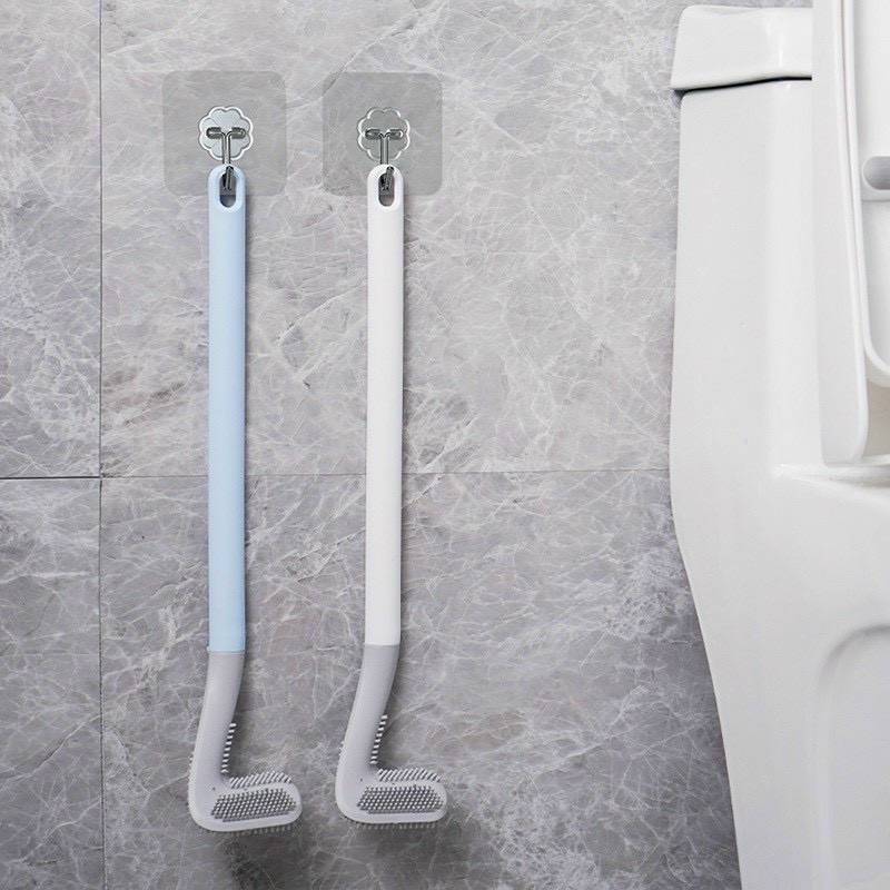 Cọ Toilet Silicon { Mẫu Mới 2021} Chổi Cọ Bồn Cầu Nhà Vệ Sinh Gắn Tường