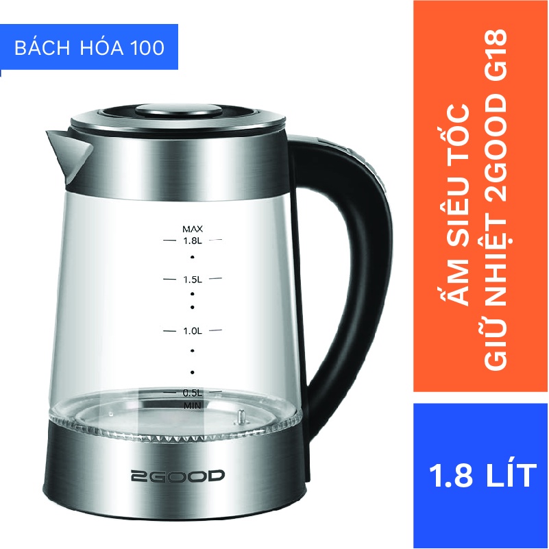 Máy Đun Nước 2GOOD G18 1.8 Lít Pha Sữa Giữ Nhiệt , Có Lõi Lọc Ủ Trà, Tùy Chỉnh Nhiệt Độ