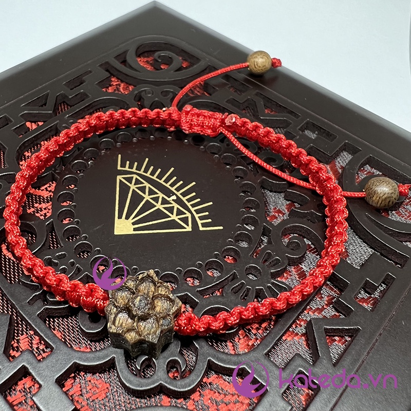 ( Tặng hộp gấm ) Vòng tay Charm Trầm Hương Tốc thắt dây đỏ may mắn ( dây thắt đẹp, đều, Bền với thời gian )