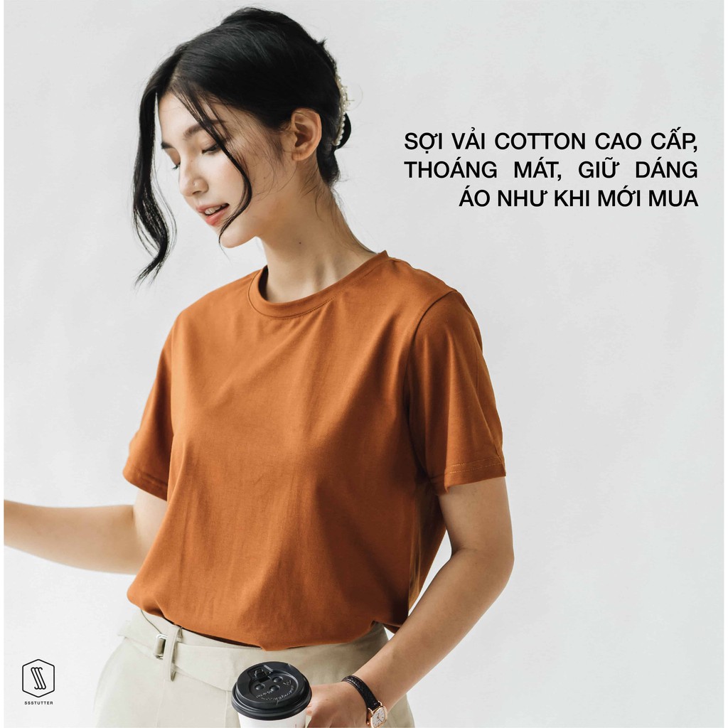 Áo Phông nữ SSSTUTTER cổ tròn ngắn tay dáng xuông chất cotton thoáng mát Great Life Tee / HER | BigBuy360 - bigbuy360.vn