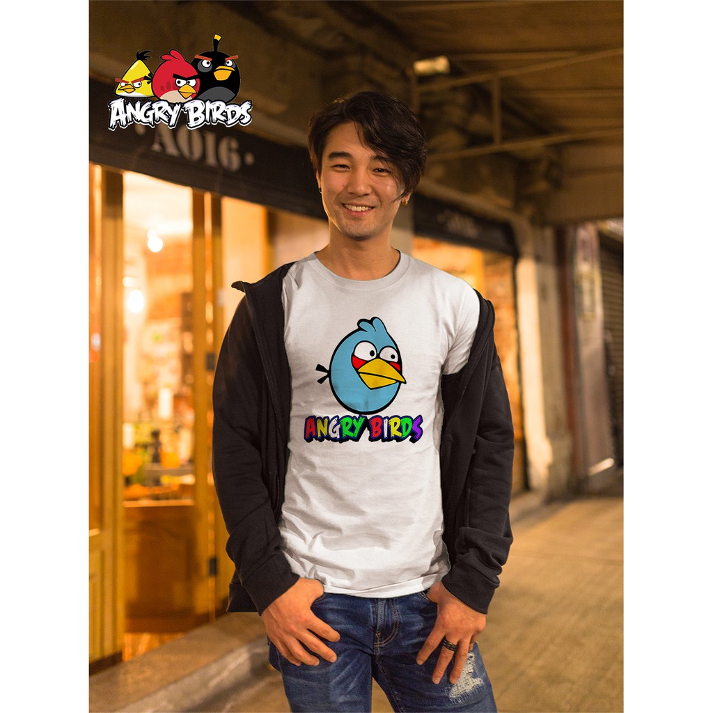 Áo thun Cotton Unisex - Game - Angry Birds - The blue