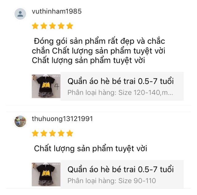 Quần áo hè bé trai KAI KAI WANGZI 3-6 tuổi