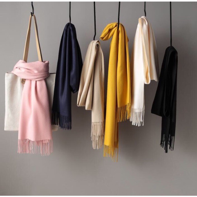 Khăn len quàng cổ Cashmere hàng loại 1, Chất len dệt mềm mịn giữ ấm mùa đông cho nam nữ Topbra