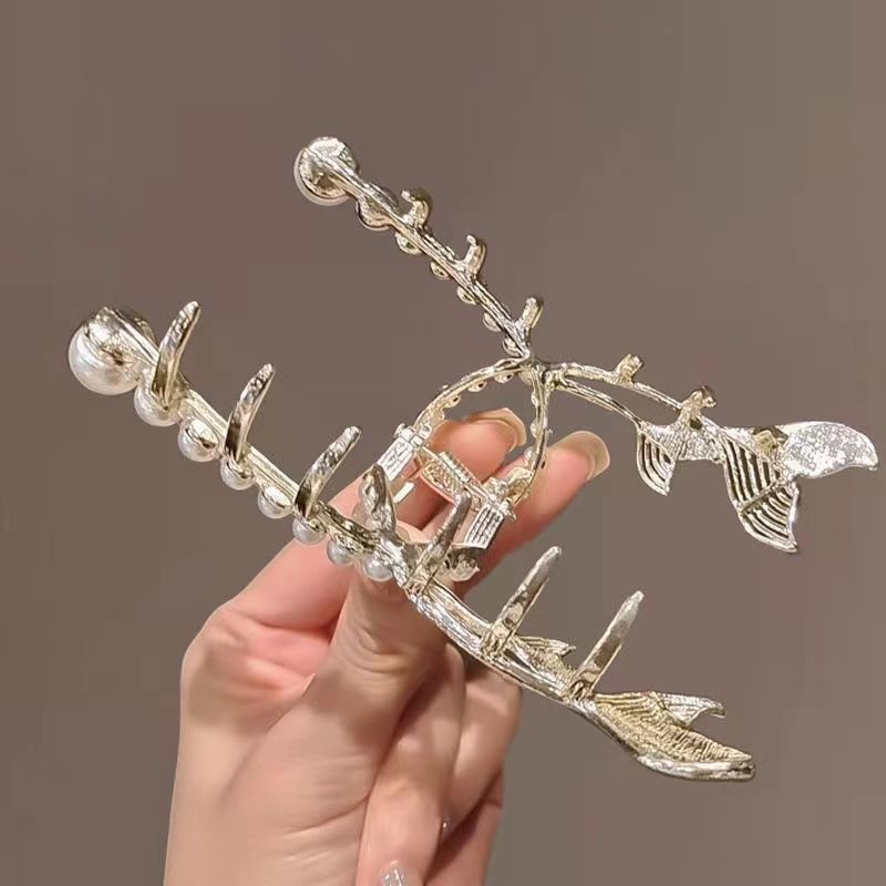 Kẹp Tóc Đuôi Cá Đính Ngọc Trai Cỡ Lớn 2022 Sang Trọng