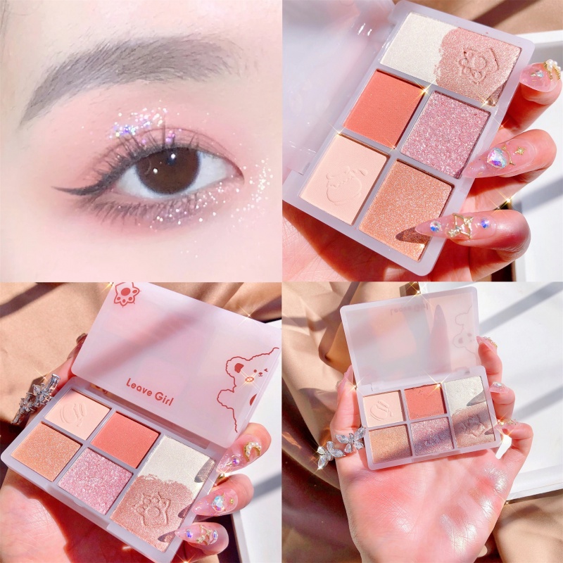 [Hàng mới về] Bảng phấn mắt kiêm má hồng bắt sáng màu sắc thời trang cho nữ