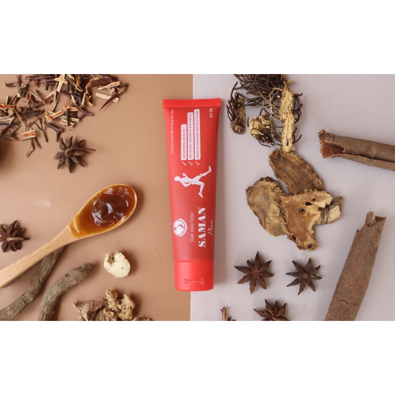 Gel xoa bóp thảo mộc Saman giúp giảm đau nhức, giảm tê bì chân tay, xoa bóp giảm bông gân, tan máu bầm do va chạm