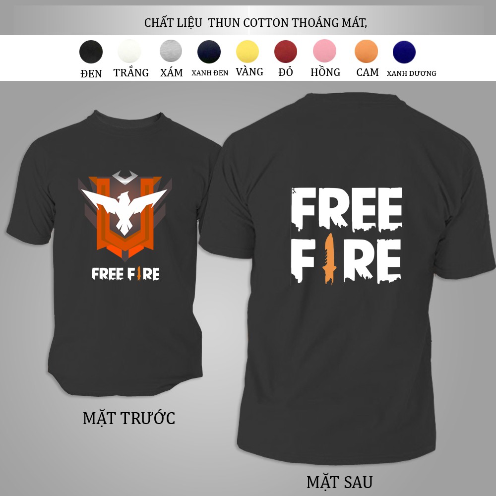 Áo Thun, Áo Phông Nam Nữ FreeFiree cá tính, trẻ trung( có size từ 45-85kg) nam nữ đều mặc được