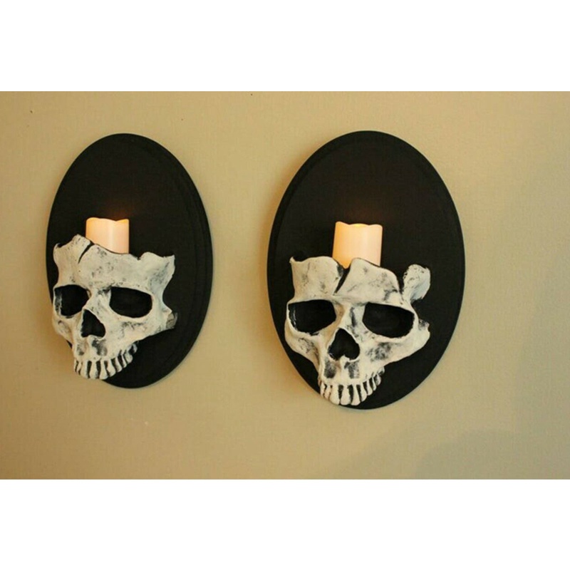 Đế Nến Hình Đầu Lâu Sáng Tạo Trang Trí Halloween