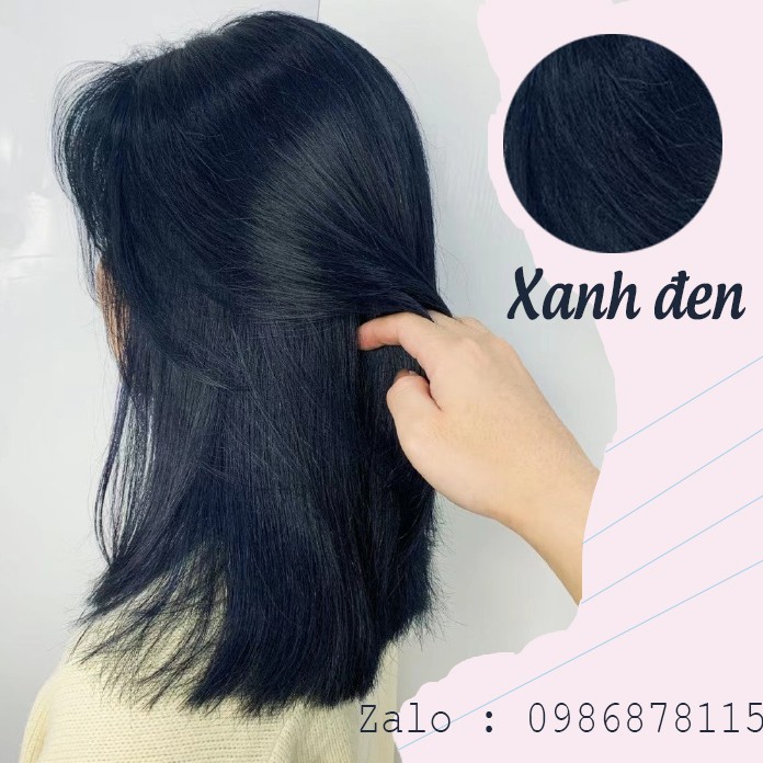 thuốc nhuộm tóc  XANH ĐEN ( base nâu )