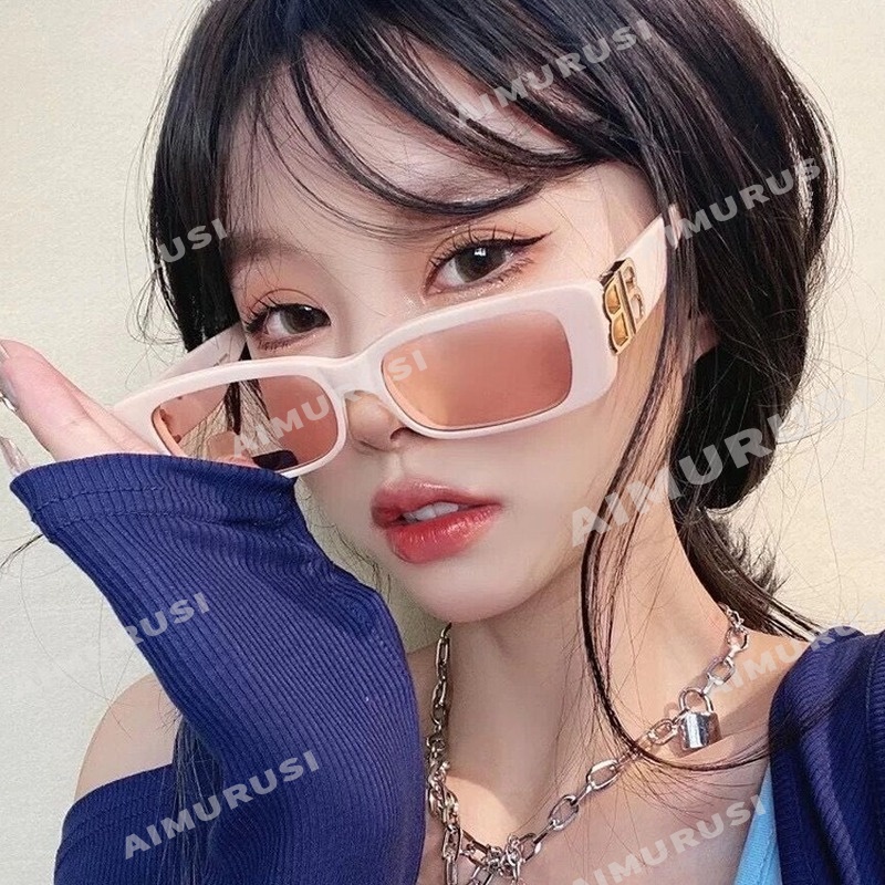 Kính Mát Gọng Vuông Chống Tia Uv Thời Trang Hàn Quốc Cổ Điển Cho Nữ