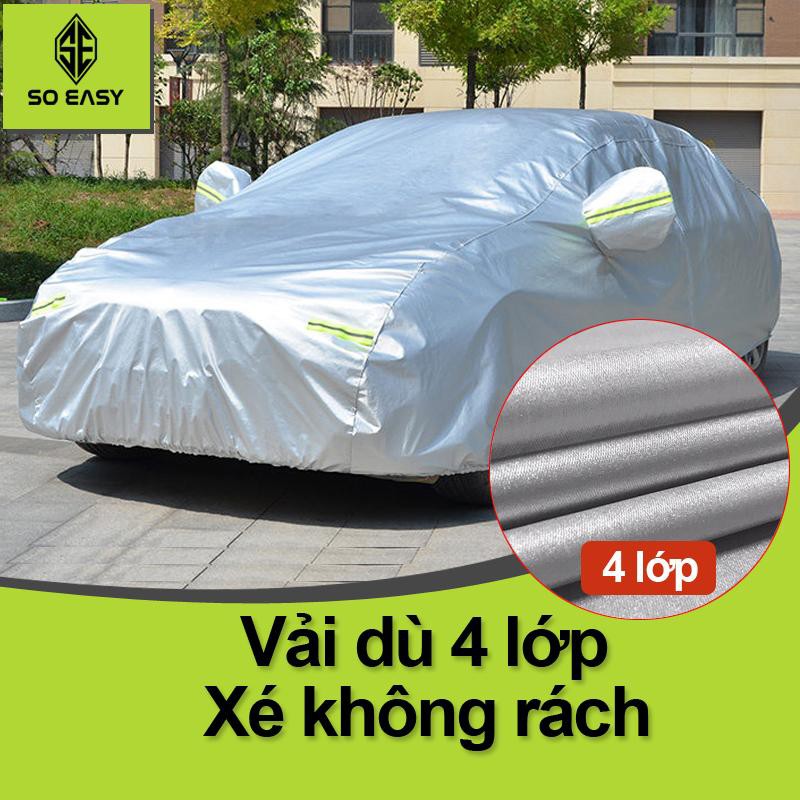 Bạt phủ ô tô xe hơi 7 chỗ SUV, áo trùm xe hơi,xe ô tô vải dù xé không rách lớp phản quang chống nóng, mưa, xước sơn_BPX