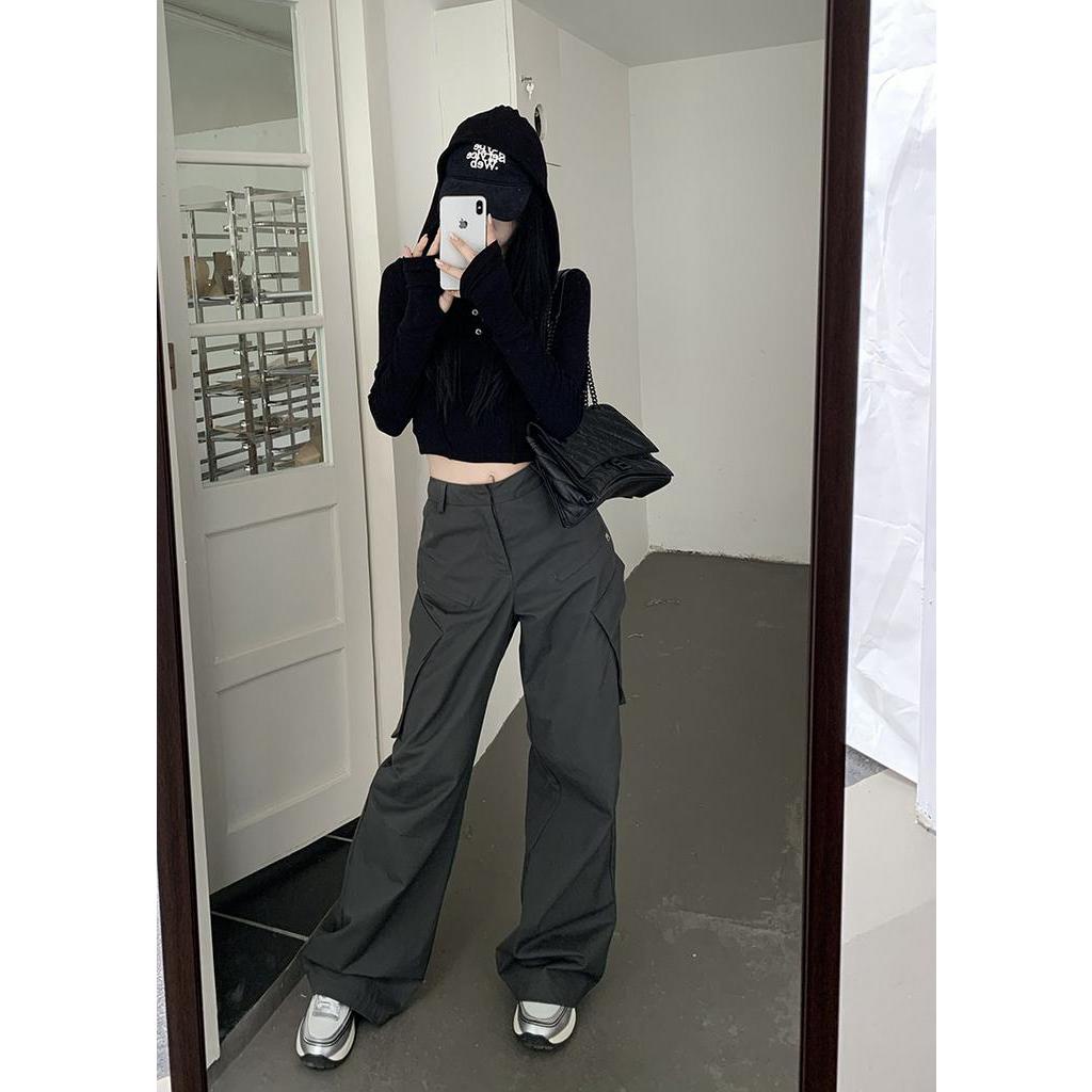 Quần Ống Suông Lưng Cao Thời Trang Cá Tính 63066