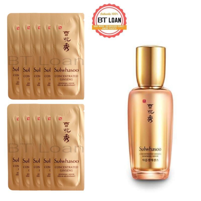 Combo 5 gói Tinh chất chống lão hoá từ nhân sâm Sulwhasoo Capsulized Ginseng Fortifying Serum