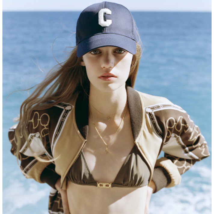 Mũ Lưỡi Trai Chất Liệu Cotton Họa Tiết Chữ C Sành Điệu