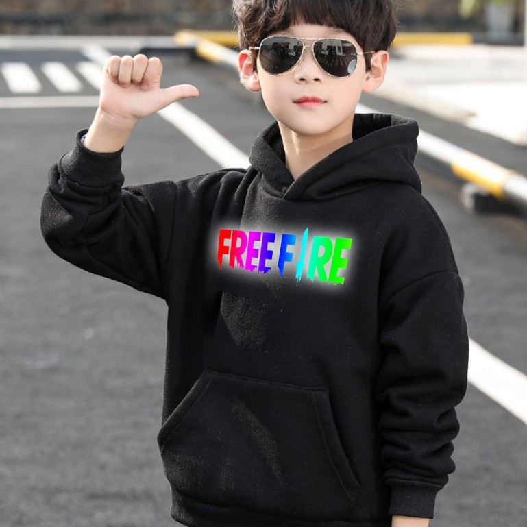 Áo hoodie cho bé / Áo nỉ Free Fire phản quang 7 màu form rộng MinishopVN