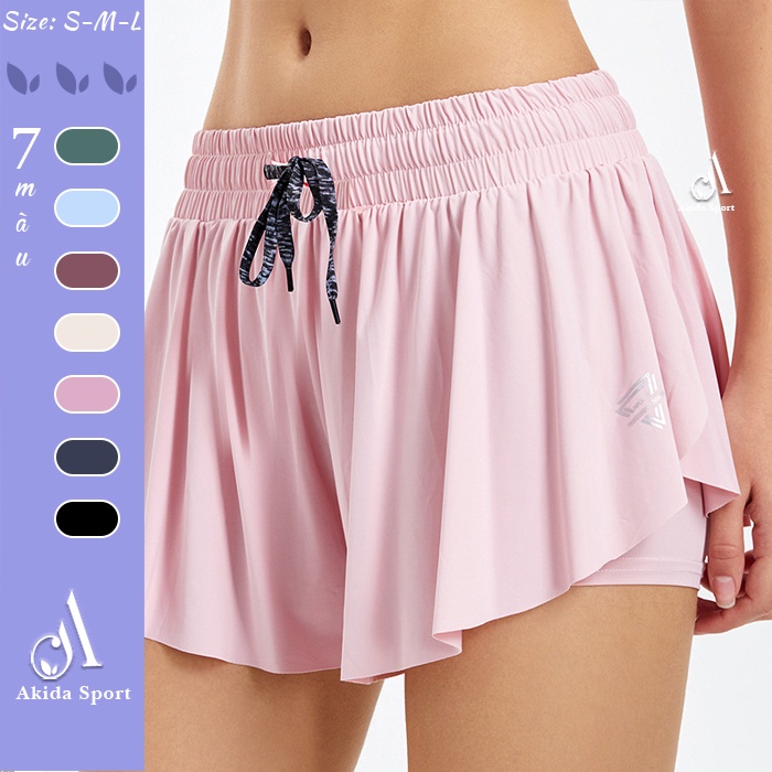 Quần Đùi Giả Váy DK05 Su Lụa Thể Thao Quần Váy Tập GYM, Tập Múa, Tập Nhảy, Chơi Tenis, Cầu Lông