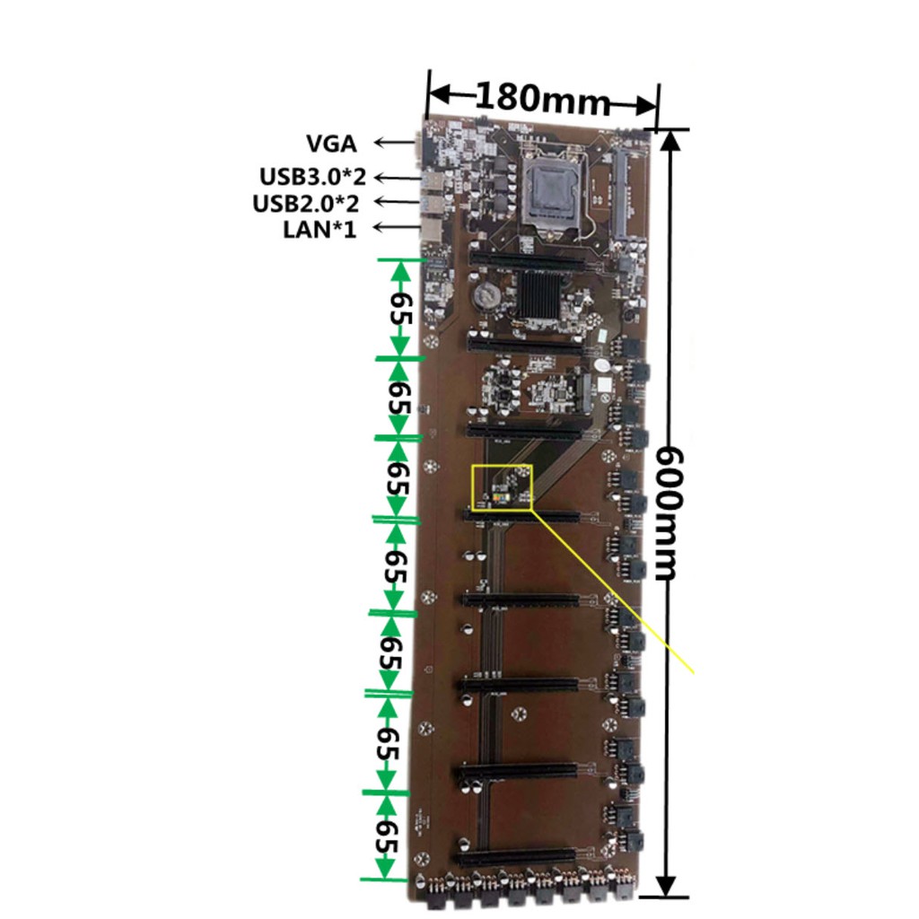 Main liền chân AX-B85M/B75-ETH mining BTC,ETH...Main trâu cày 8 chân | WebRaoVat - webraovat.net.vn