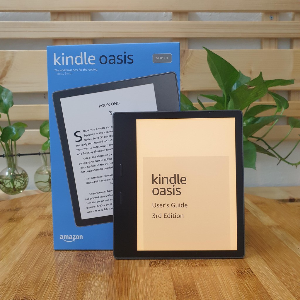 Máy đọc sách Kindle Oasis 3 (10th) nhập chính hãng từ Amazon màn hình vàng warmlight, chống nước IPX8