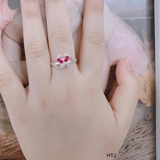 Nhẫn bạc ta cho bé yêu hình con bướm