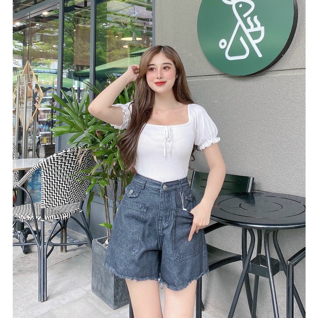 Quần jean ngố nữ ống rộng vải jean denim đẹp dễ phối đồ AnNgo - AT165