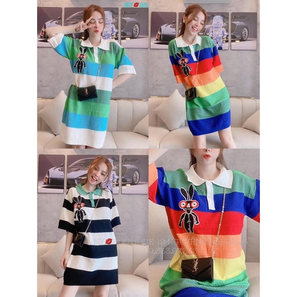 VÁY LEN SUÔNG MIX MẦU BAO ĐẸP BAO XINH