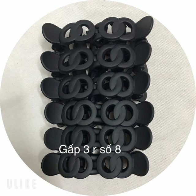 Gấp tóc 3 răng số 8 đen nhám