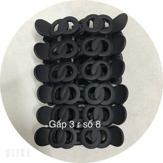 Gấp tóc 3 răng số 8 đen nhám