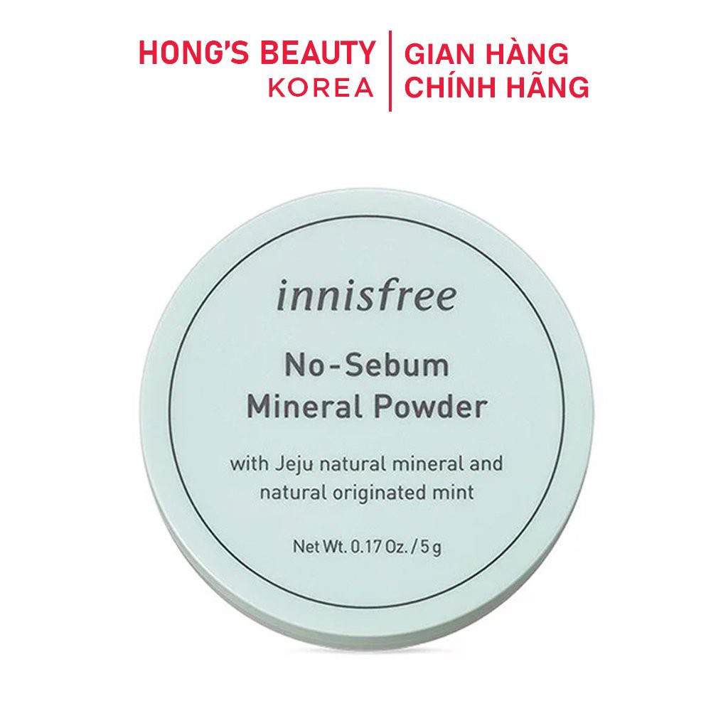 Phấn phủ bột Innisfree No Sebum Mineral Powder phấn kiềm dầu, không màu trong suốt - HONGS BEAUTY
