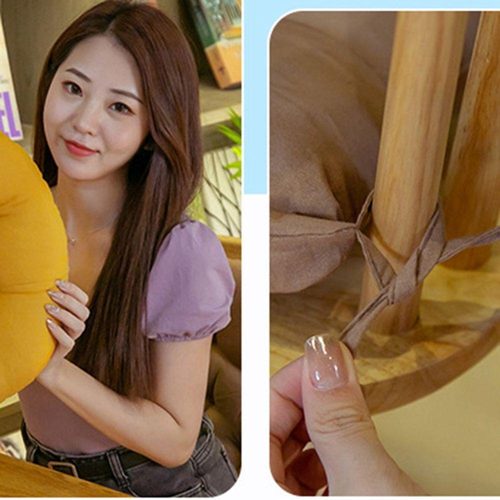 Gối Đệm Tatami Dày Bằng Cotton Màu Trơn Cho Ghế Ngồi Ăn Tối