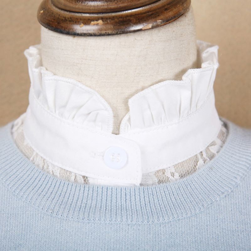 Cổ áo giả dạng rời vải ren phong cách vintage thời trang dành cho nữ