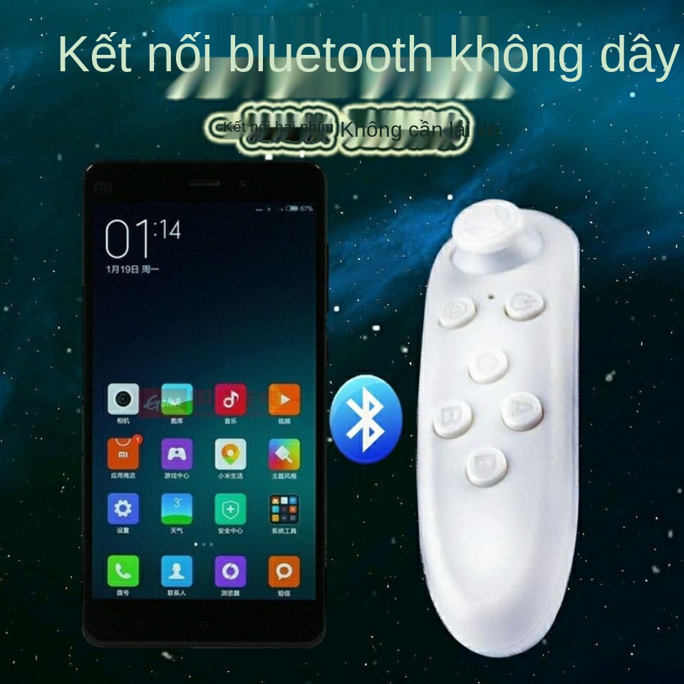 ✟☈kính Vr điều khiển từ xa ba chiều, tay cầm điều khiển từ xa bluetooth không dây, tay cầm chơi game VR, điều khiển điện