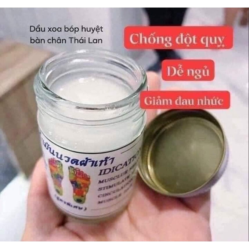 Dầu xoa bóp huyệt bàn chân Thái Lan, hàng chính hãng, tốt cho người tê thấp, 1 lọ 50g, NGỌC HIỂN FOODY