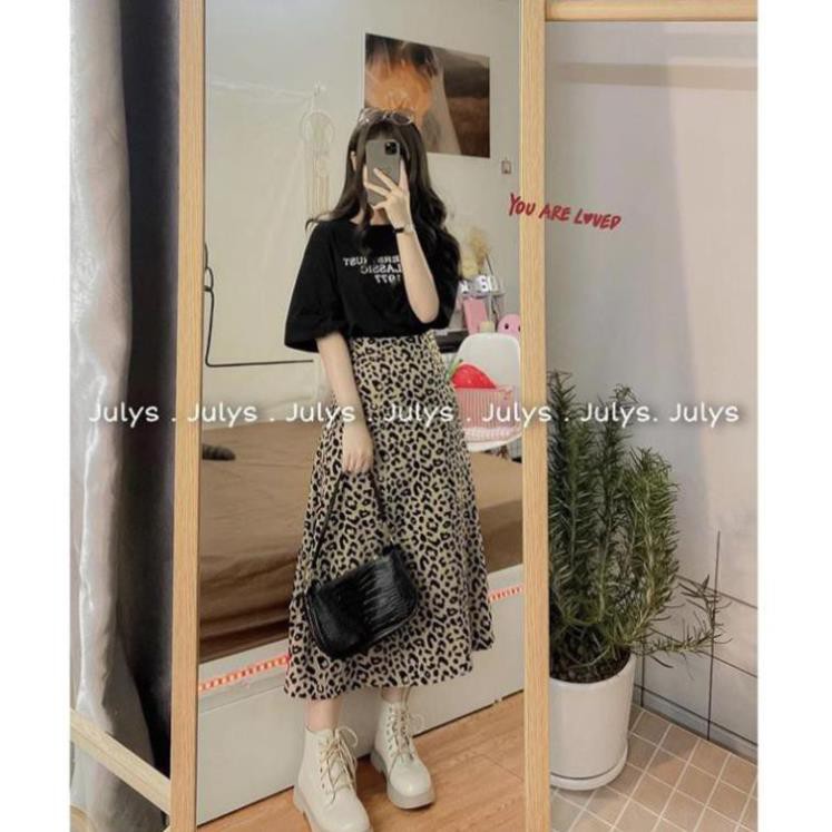 Chân Váy Dài Họa Tiết Da Báo Phom Dáng Siêu Đẹp Chất Bao Đẹp M995 -Teen 888