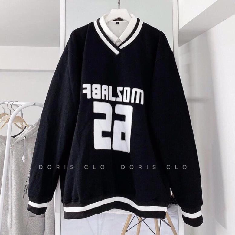 Áo Nỉ Sweater Cổ Tim Số 26- Áo Nỉ Unisex Nam Nữ Chất Nỉ Ngoại Dày Mịn Hot