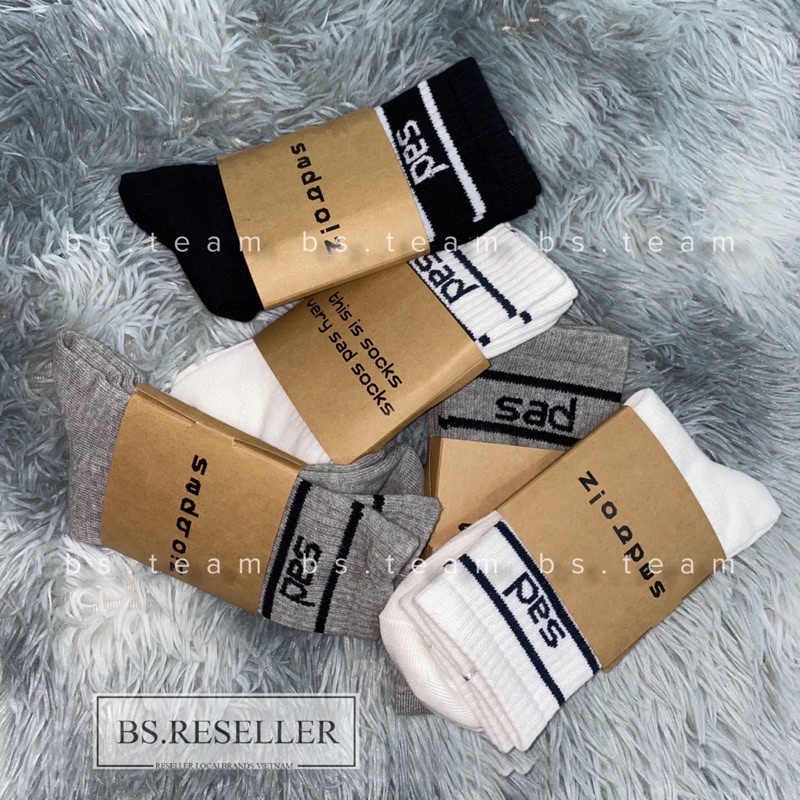 [Sadboiz Chính Hãng] 𝗩ớ - 𝘁ấ𝘁 𝗦𝗔𝗗𝗦𝗢𝗖𝗞𝗦 SADBOIZAINTCRY 3 màu kèm box 🧦🧦