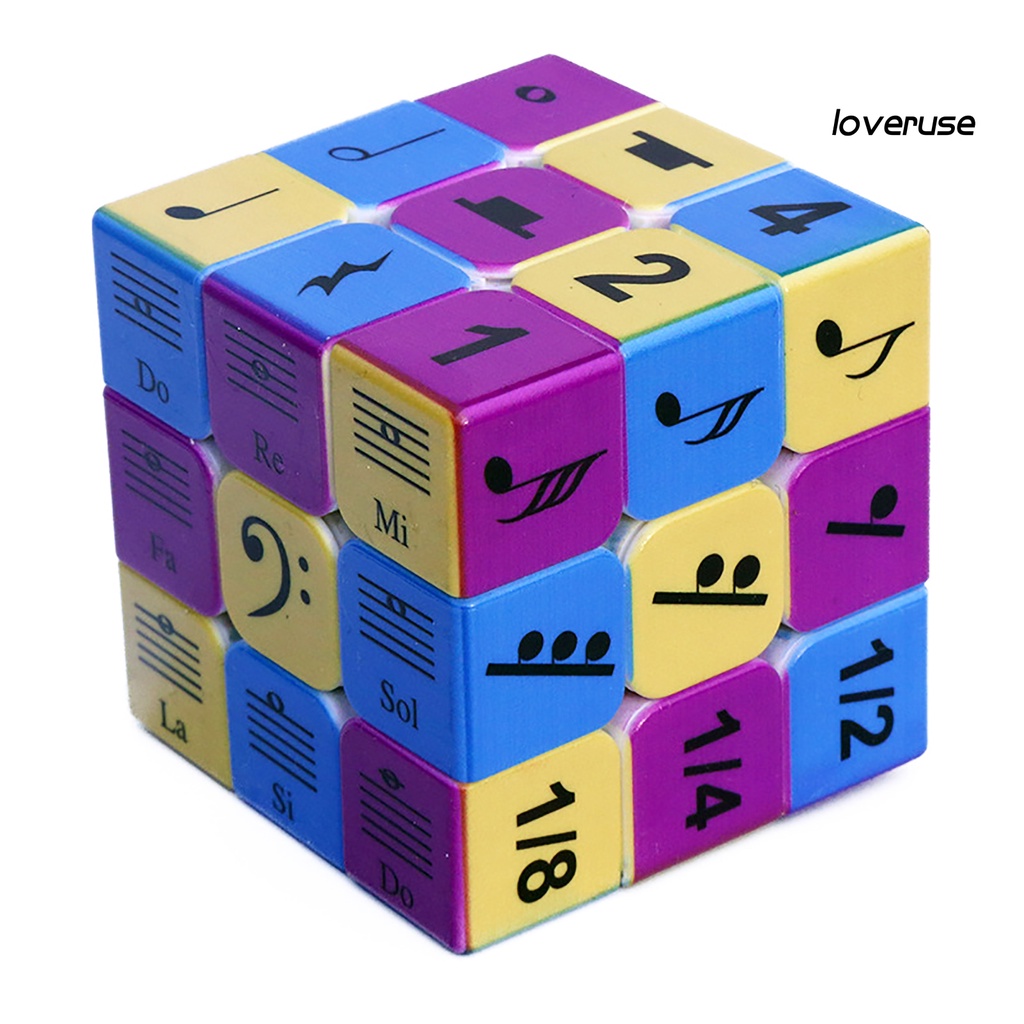 Musical Note Print Third-Order Rubik Puzzle Cube Children Educational Toys Gifts /YZWJ/