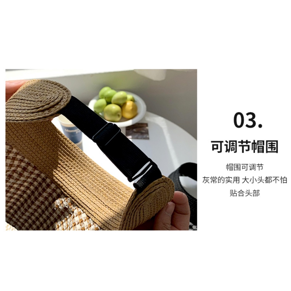 Nón Cói Rộng Vành Hở Chóp Chống Nắng Thời Trang Đi Biển Mùa Hè Phong Cách Hàn Quốc Cho Nữ